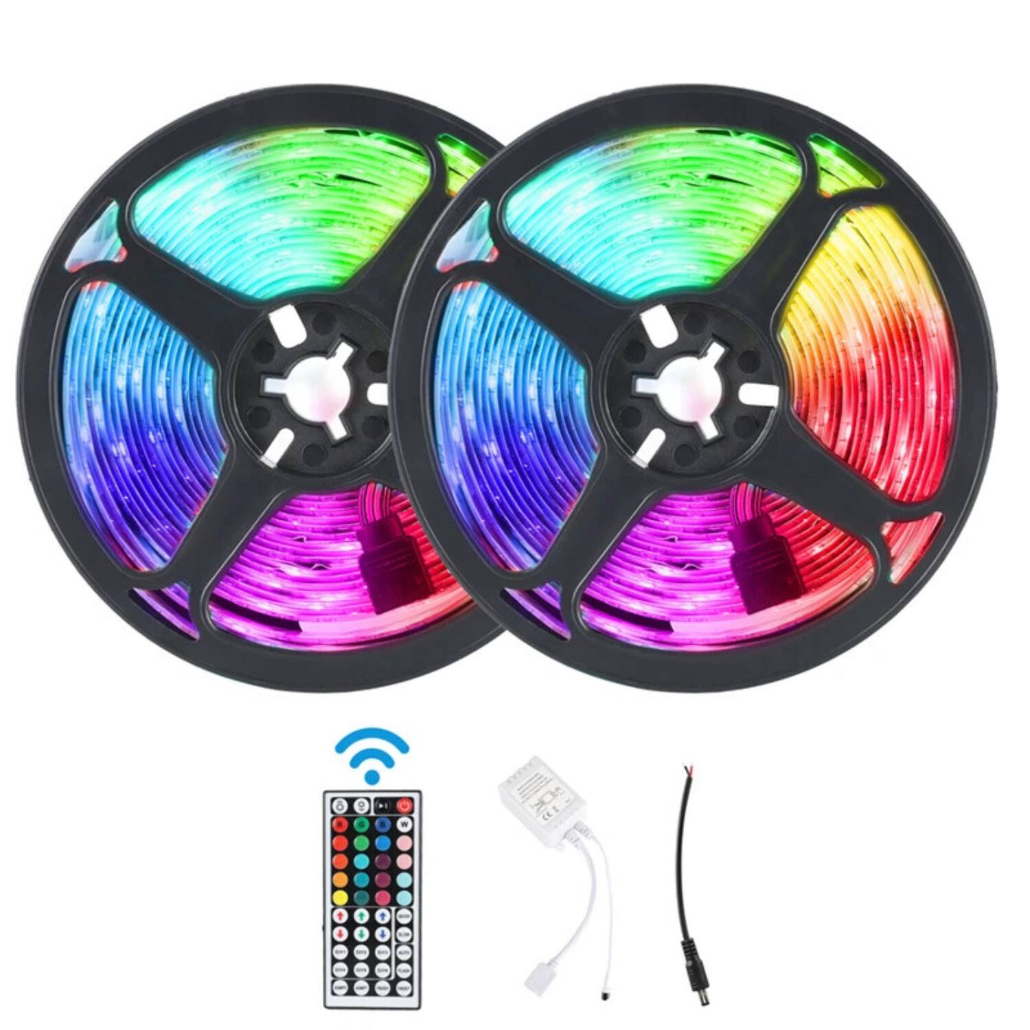 Angle. Stock Preferred - 16.4FT Waterproof RGB LED Strip Light Kit - Multi-color.