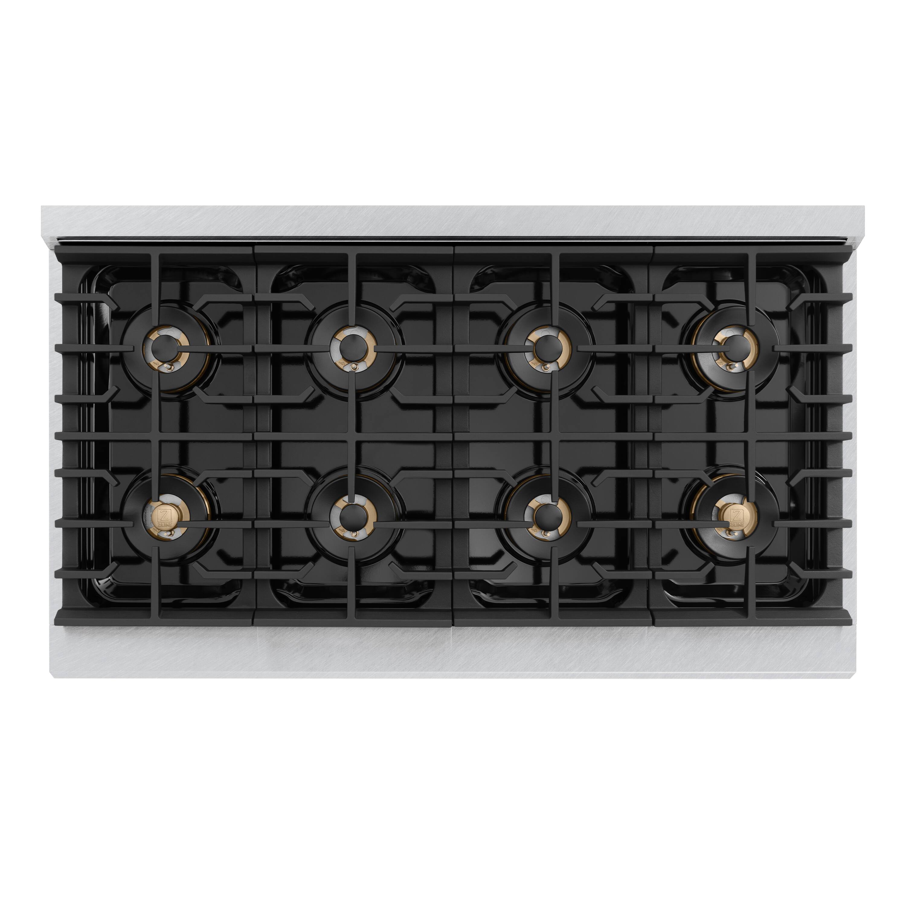 Alt View 11. ZLINE - 48 in. 6.7 cu. ft. Double Oven Marino Freestanding Gas Range with 8 Burner DuoPro Cooktop & Dual Ovens - Satin Stainless Steel.