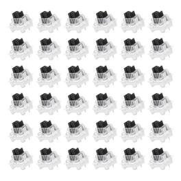 Unique Bargains - 36pcs Keyboard Switches (3-Pin 60gf) Dustproof Pre-Lubed Tactile Linear Switch Replacement for MX Mechanical Keyboard - Black