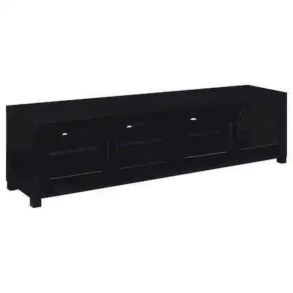 Front. Coaster Co. of America - Jupiter 4-door Engineered Wood 79-inch TV Stand Black - Black.