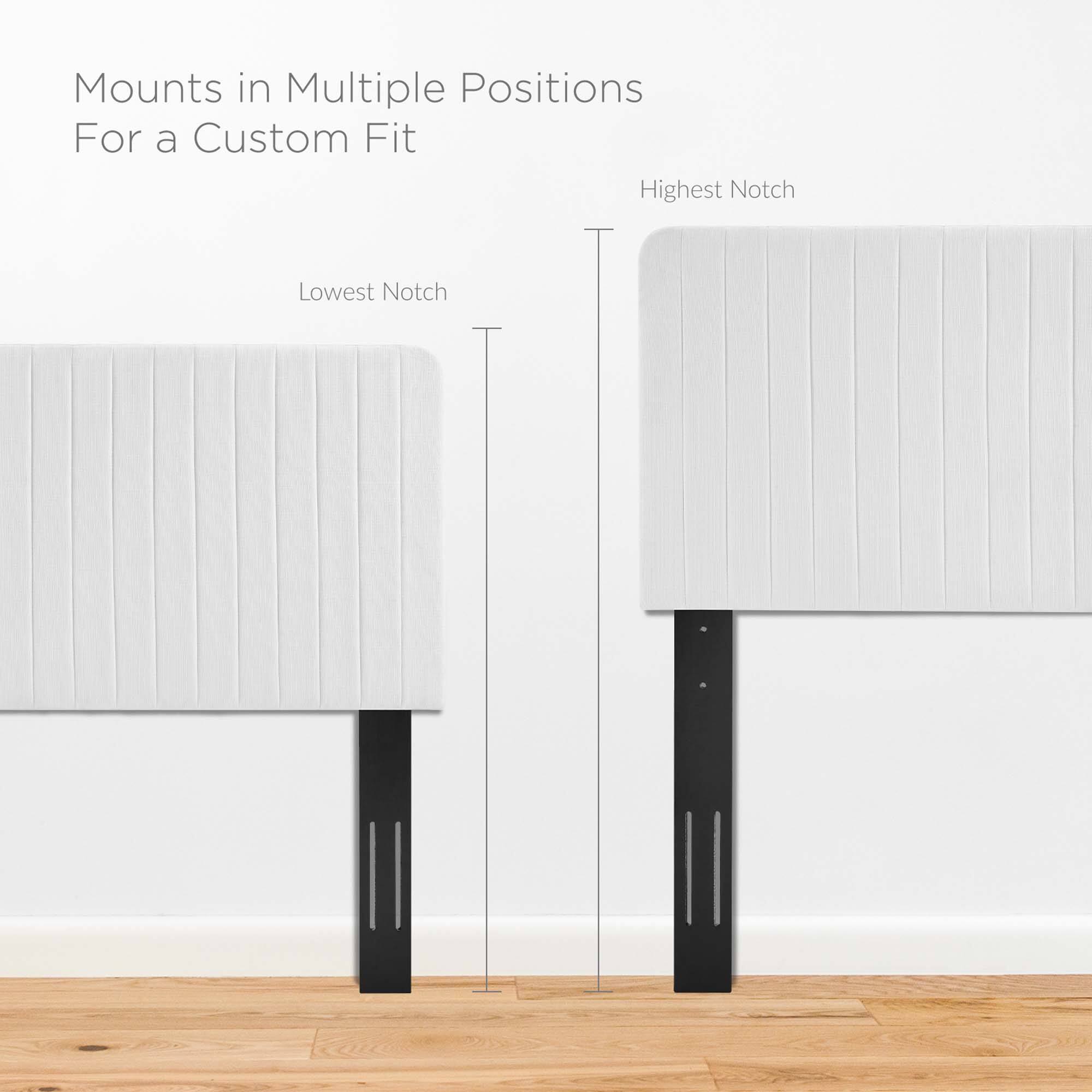 Mounts in Multiple Positions  
For a Custom Fit  

Lowest Notch  
Highest Notch