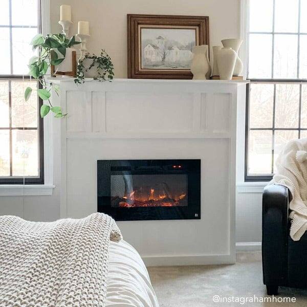 Alt View 3. Touchstone Home Products - 28 in. Wall Mounted Recessed Sideline Smart Electric Fireplace 1300W - Black.