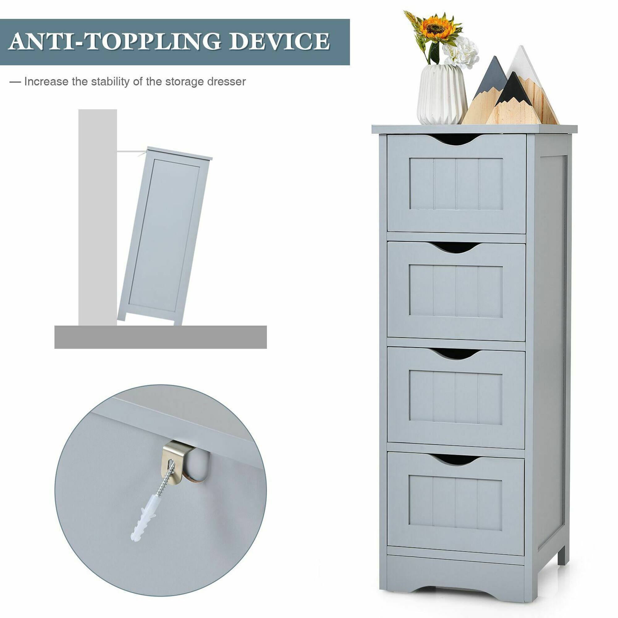 ANTI-TOPPLING DEVICE  
— Increase the stability of the storage dresser