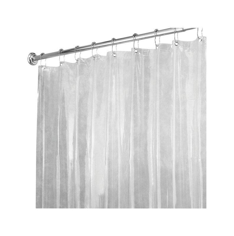 Angle. iDesign - iDesign 72 in. H X 72 in. W Clear Solid Shower Curtain Liner Vinyl - Clear.