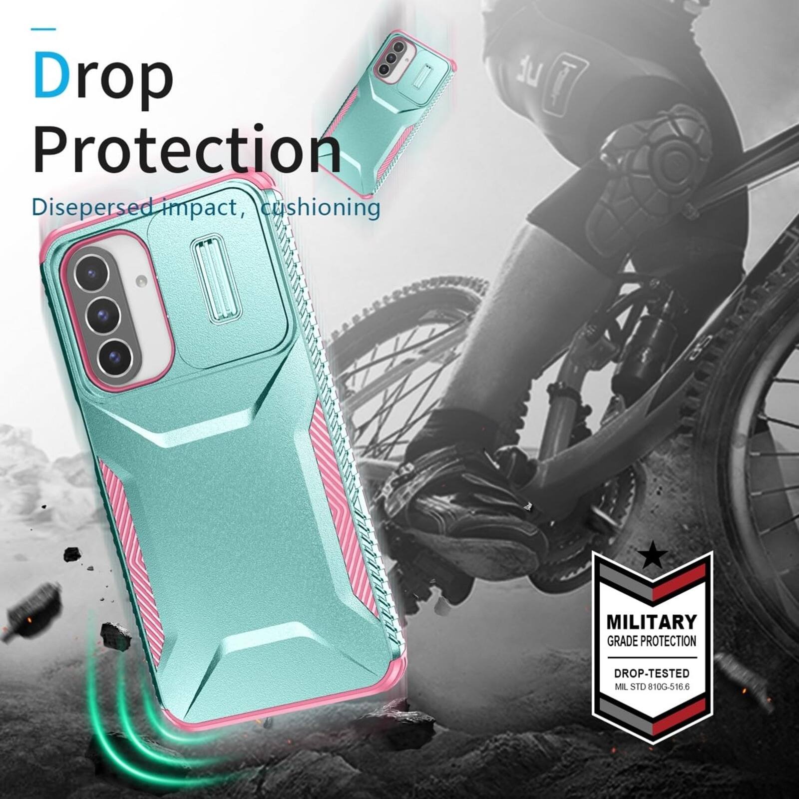 Drop Protection  
Dispersed impact, cushioning  

MILITARY GRADE PROTECTION  
DROP-TESTED MIL STD 810G-516.6