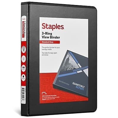 "Staples - 1/2"" 3-Ring Mini Binder - Black" price history on PriceWatchPro