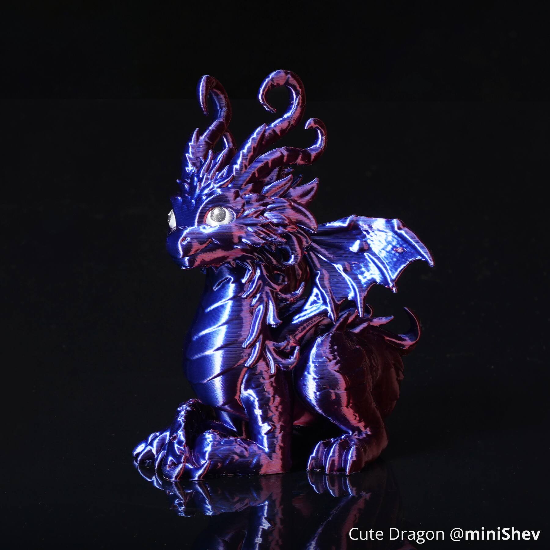 Bambu Lab 1.75mm PLA Silk Dual Color Filament Midnight Blaze PLA