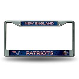 Rico Industries - New England Patriots Chrome Metal License Plate Frame - Multi