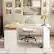 Left. Famapy - L-Shaped Electric Standing Desk with Storage - Height Adjustable Corner Desk with Drawers & Cabinet for Home Office - White & Wooden.