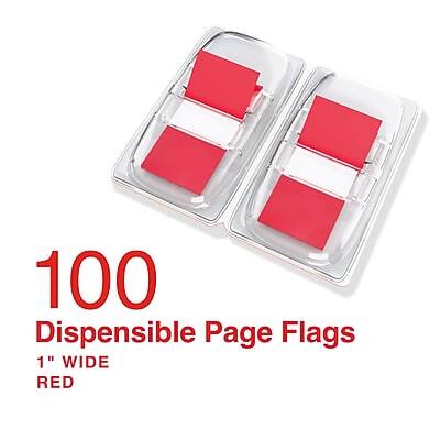 Staples Razor Flags Staples Stickies Page Flags with Pop Up Dispenser, 1
