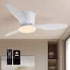 Front. Siljoy - 42 Inch Flush Mount Ceiling Fans with Lights and Remote for Bedroom, Living Room,Kitchen,Patios Indoor and Outdoor.