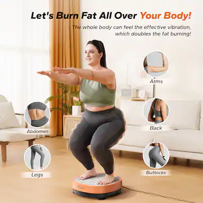 MERACH - Foot Massager Vibration Plate Exercise Machine, Helps Relieves Leg Fatigue - Orange MERACH - Foot Massager Vibration Plate Exercise Machine, Helps Relieves Leg Fatigue - Orange
