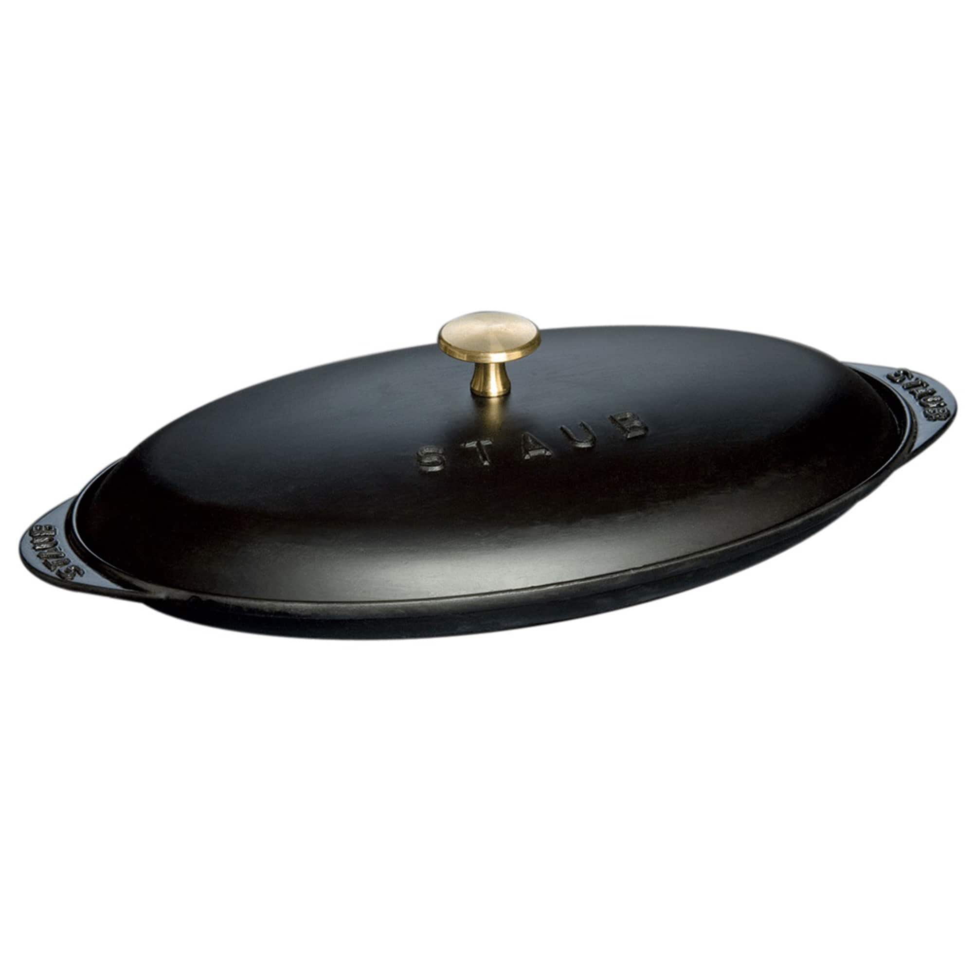 Staub - Cast Iron 14.5-inch x 8-inch Covered Fish Pan - Matte Black price history on PriceWatchPro