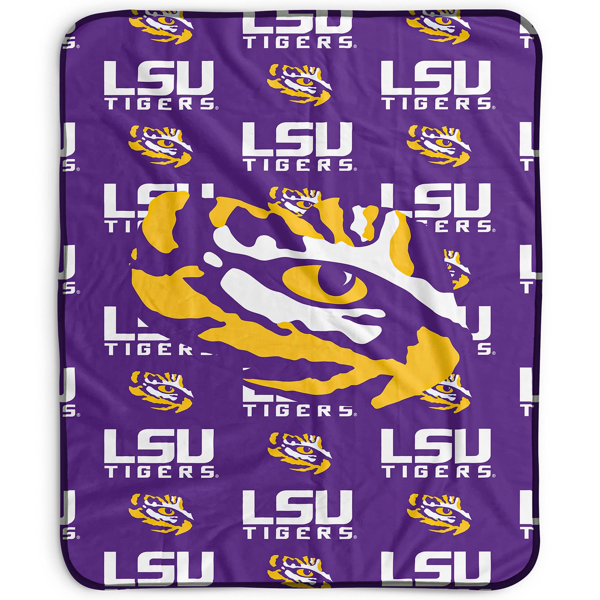 Pegasus - LSU Tigers 50" x 60" Repeat Wordmark Fleece Blanket - Multicolor