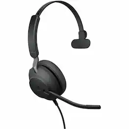 Jabra - Evolve2 40 SE Headset - Microsoft Teams Certification - Mono - USB Type A, USB Type C - Wired - 20 Hz to 20 kHz - Red