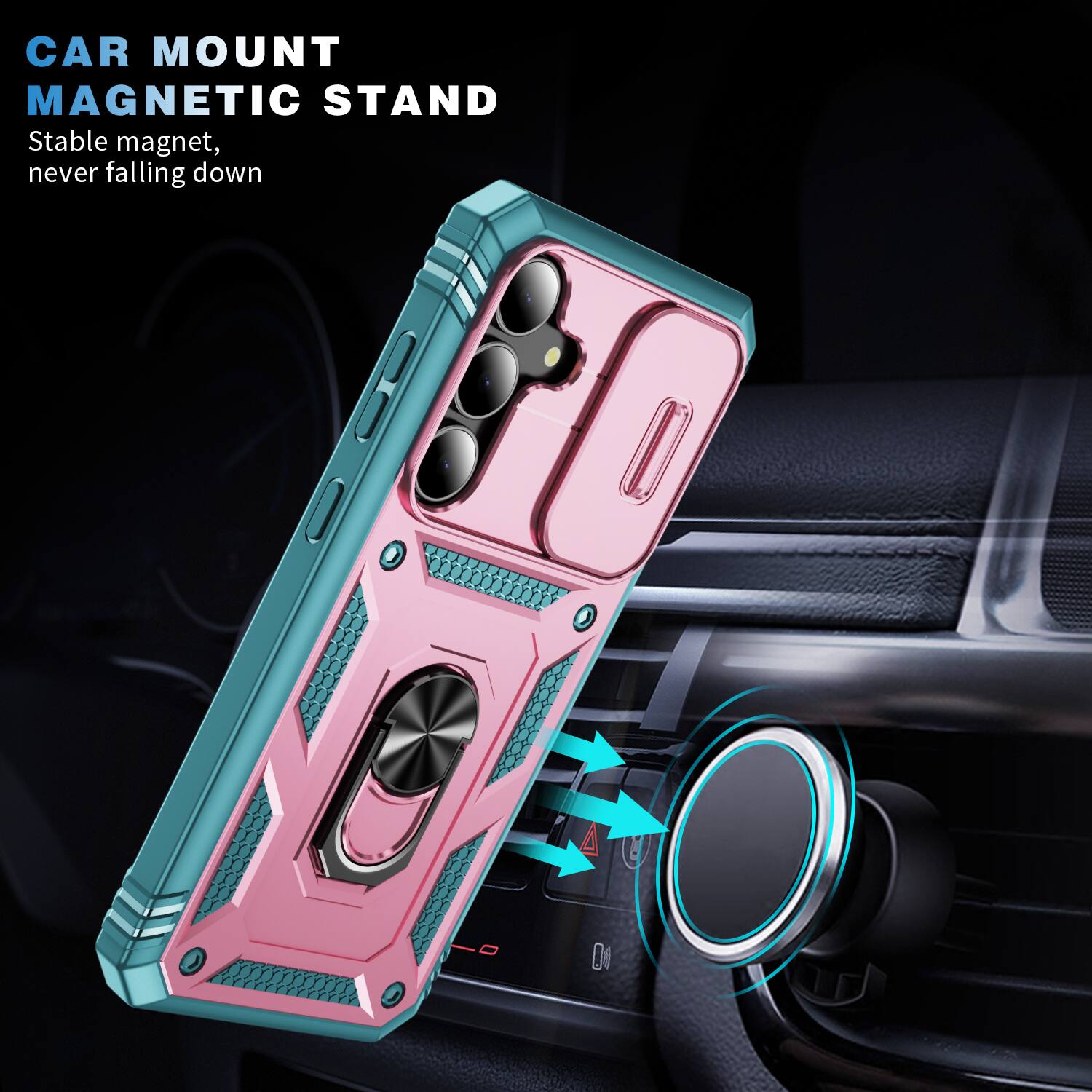 CAR MOUNT MAGNETIC STAND  
Stable magnet, never falling down