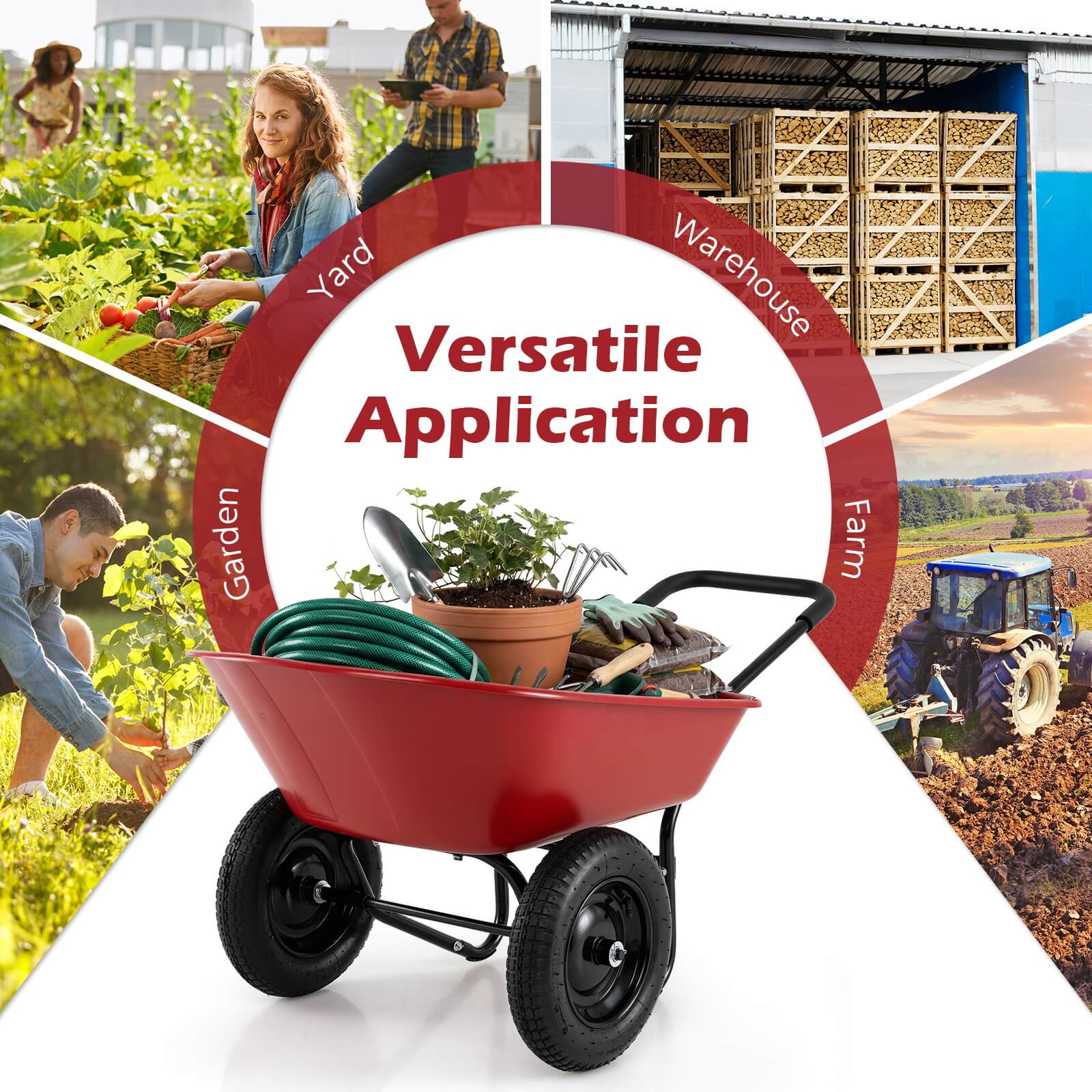 Yard  
Warehouse  
Versatile Application  
Garden  
Farm