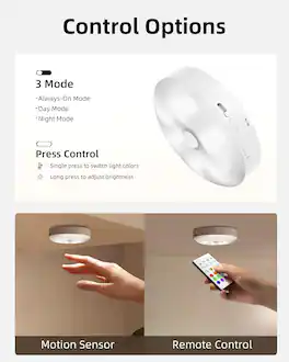 EZVALO - 3.55 in. Wireless USB Charging Integrated LED Linkable Under Cabinet Light Smart Recessed Lighting-1 Pack - White