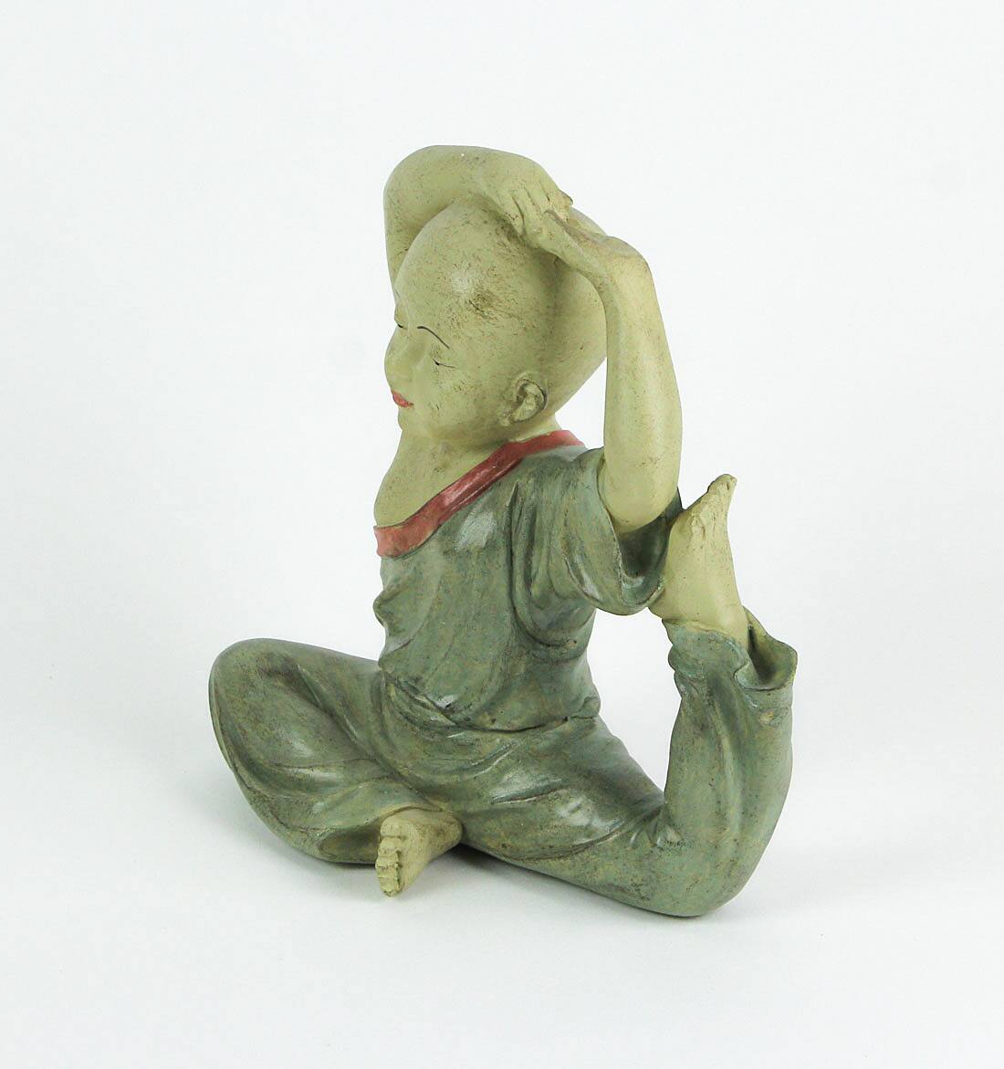 Alt View 1. Contrast Inc. - Stunning Aged Finish Child Monk Yoga Pigeon Pose Statue 8 Inches High - Beige.