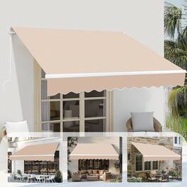Winado - 8x10' Manual Retractable Sun Shade Shelter Outdoor Patio Awning Canopy