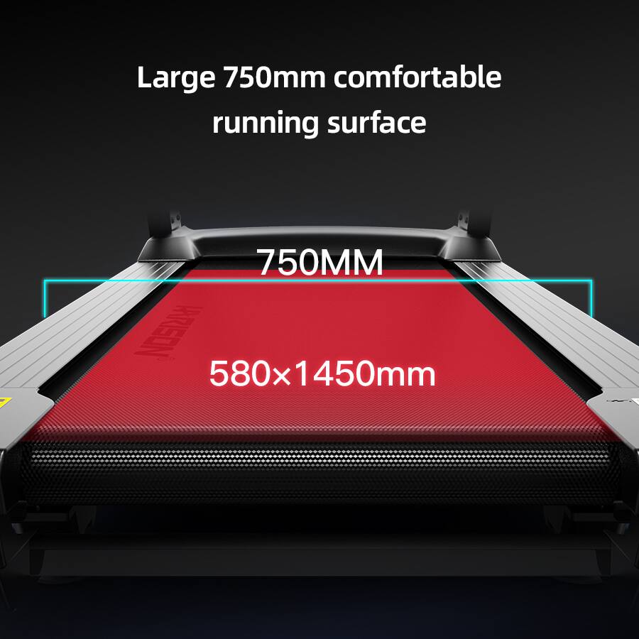 Large 750mm comfortable running surface  
750MM  
580x1450mm