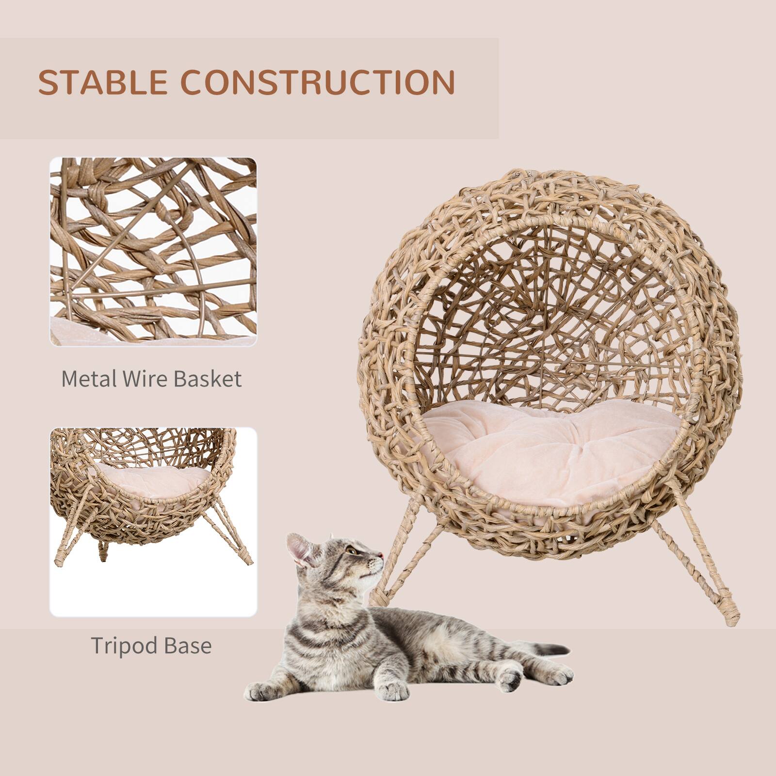 STABLE CONSTRUCTION

Metal Wire Basket

Tripod Base