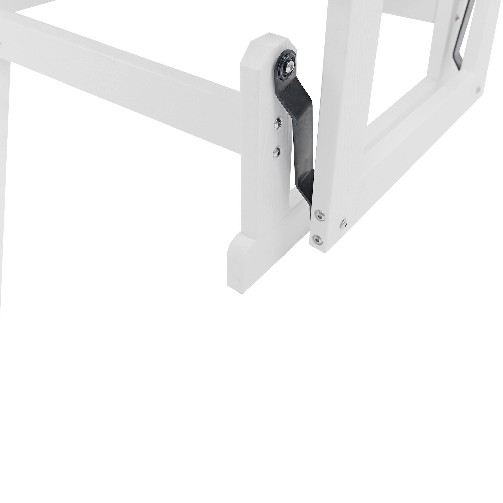 Alt View 8. Fortune Candy - Poly Lumber Patio Glider, HIPS Material Weather-Resistant Glider Bench for Outdoor Porch Garden - White.