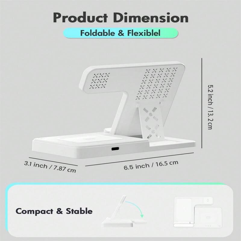 Product Dimension

Foldable & Flexible

5.2 inch / 3.1 inch / 7.87 cm / 16.5 cm

6.5 inch

Compact & Stable