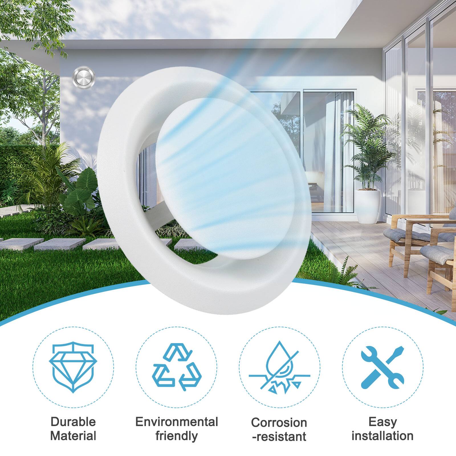 Durable Material  
Environmental friendly  
Corrosion-resistant  
Easy installation