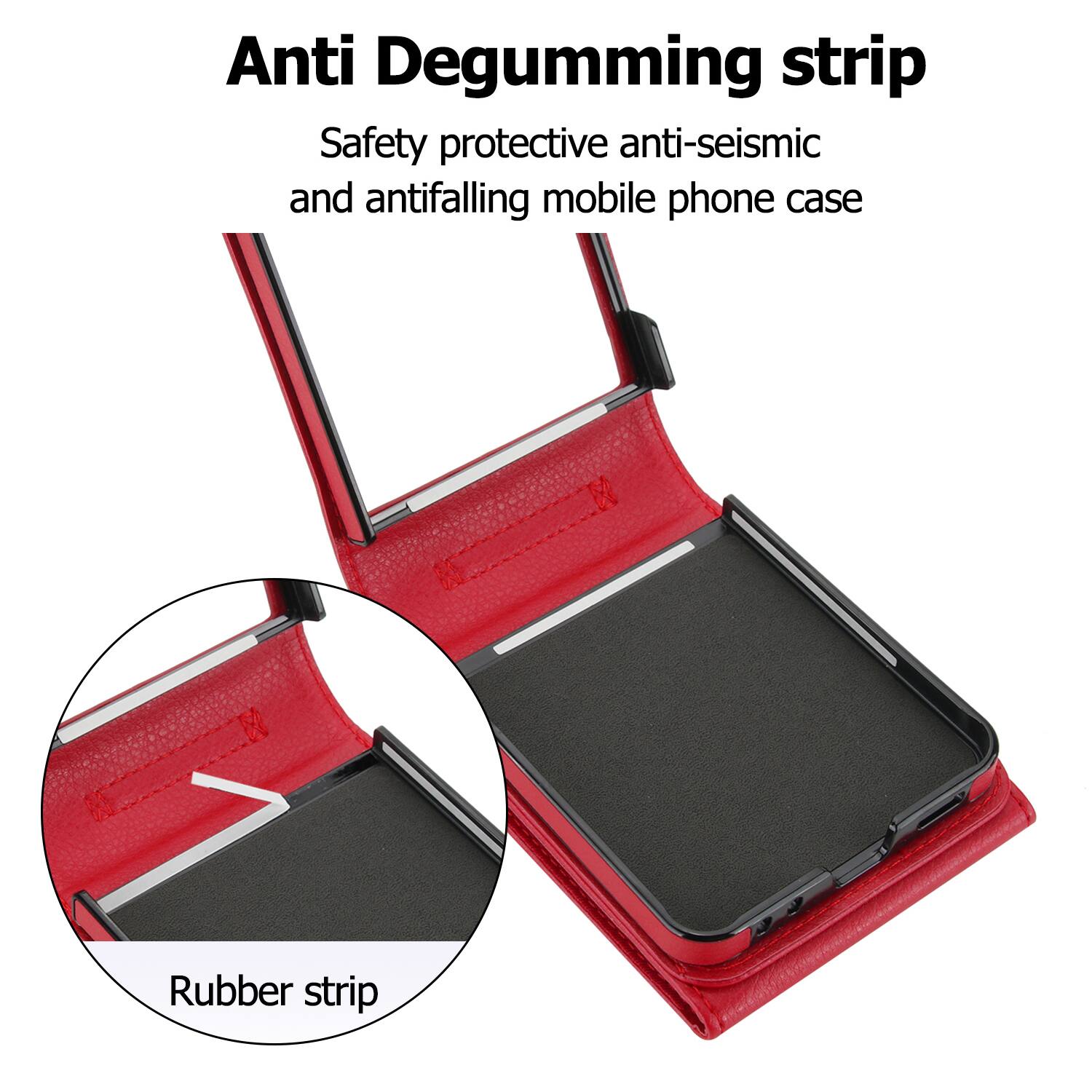 Anti Degumming strip  
Safety protective anti-seismic and antifalling mobile phone case  
Rubber strip