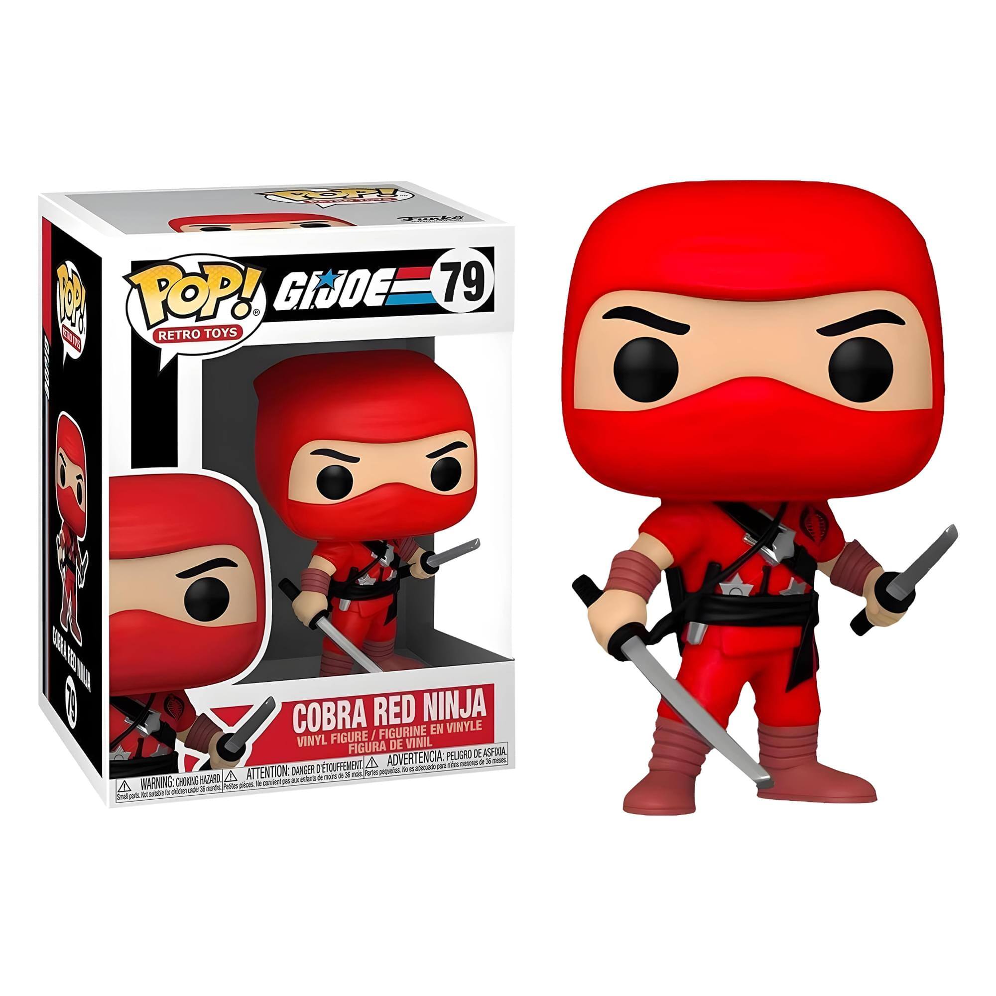 POP! Retro Toys  
G.I. JOE 79  
Cobra Red Ninja  
Vinyl Figure / Figurine en Vinyle / Figura de Vinil  
Warning: Choking Hazard - Small parts. Not for children under 3 years.  
Attention: Danger de suffocation - petites pièces. Ne convient pas aux enfants de moins de 3 ans.