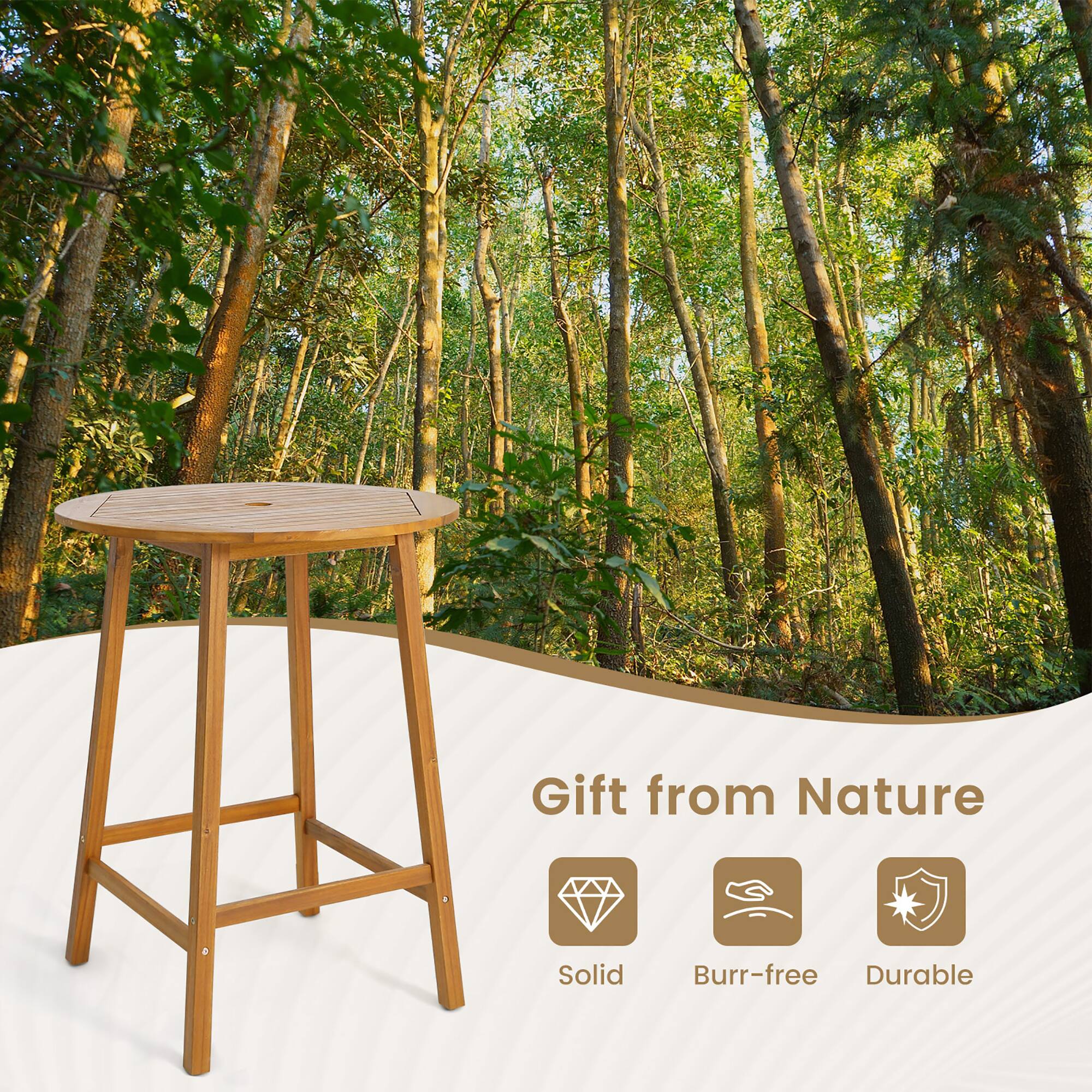 Gift from Nature

Solid  
Burr-free  
Durable