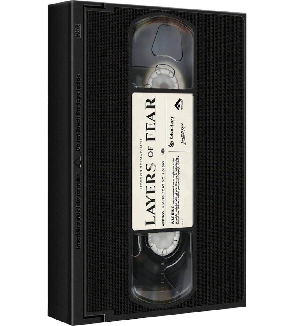 LAYERS OF FEAR REIMAGINED  
HORROR LAYERS  
APPROX. 8 MINS  
CAT. NO. 61803  
WARNING: Do not touch the tape inside. Insert tape side into recorder.  
Insert tape side into recorder.  
Do not touch the tape inside.  
bloopier  
Lindberg