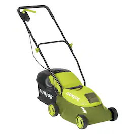 Sun Joe - 14" Electric Cordless Lawn Mower w/ Detachable Grass Catcher, MJ401C-PRO - Green