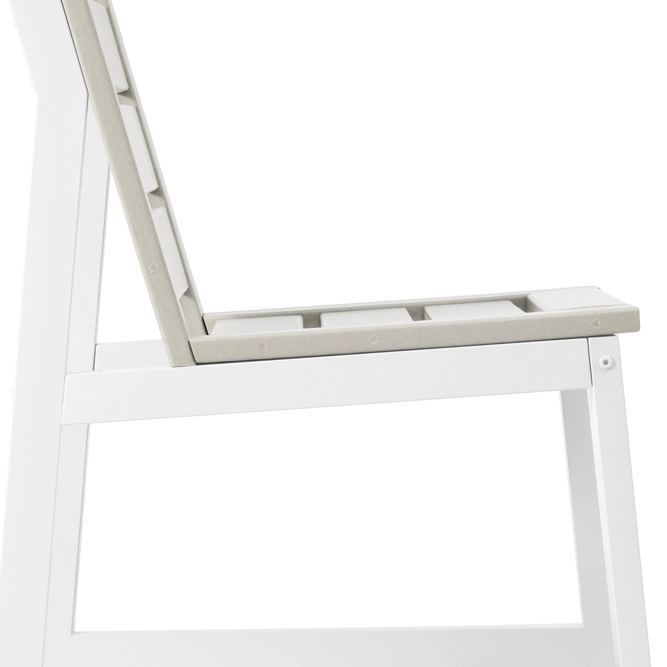 Alt View 4. WestinTrends - WestinTrends Cape May HDPE Outdoor Patio Dining Side Chair - Sand.