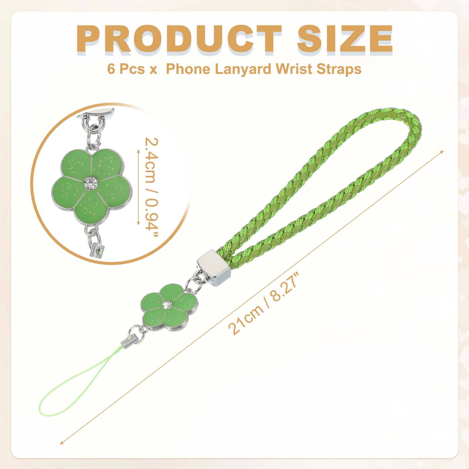 PRODUCT SIZE  
6 Pcs x Phone Lanyard Wrist Straps  
2.4cm / 0.94"  
21cm / 8.27"