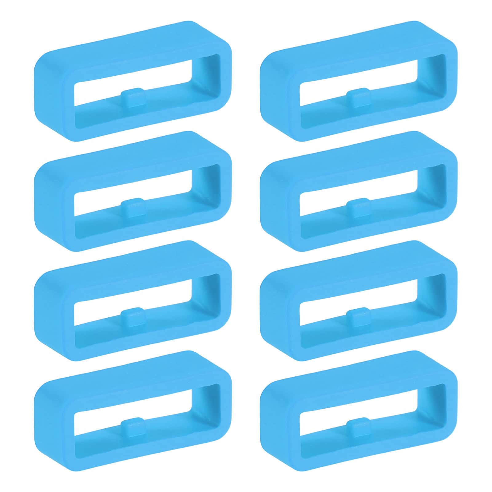 Unique Bargains - 8pcs Watch Band Holder Loop, 18mm Universal Watch Replacement Band - Sky Blue
