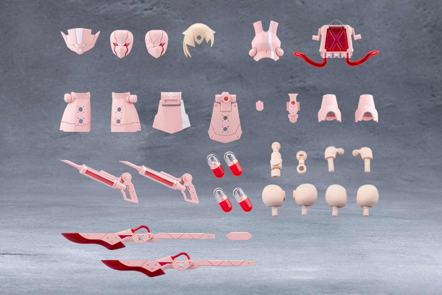 Alt View 1. PopMarket - Kotobukiya - Megalomaria Unlimited Universe - Metamorphose Unit Ex Armor Pink Nurse Model Kit   - COLLECTIBLES - Multicolor.