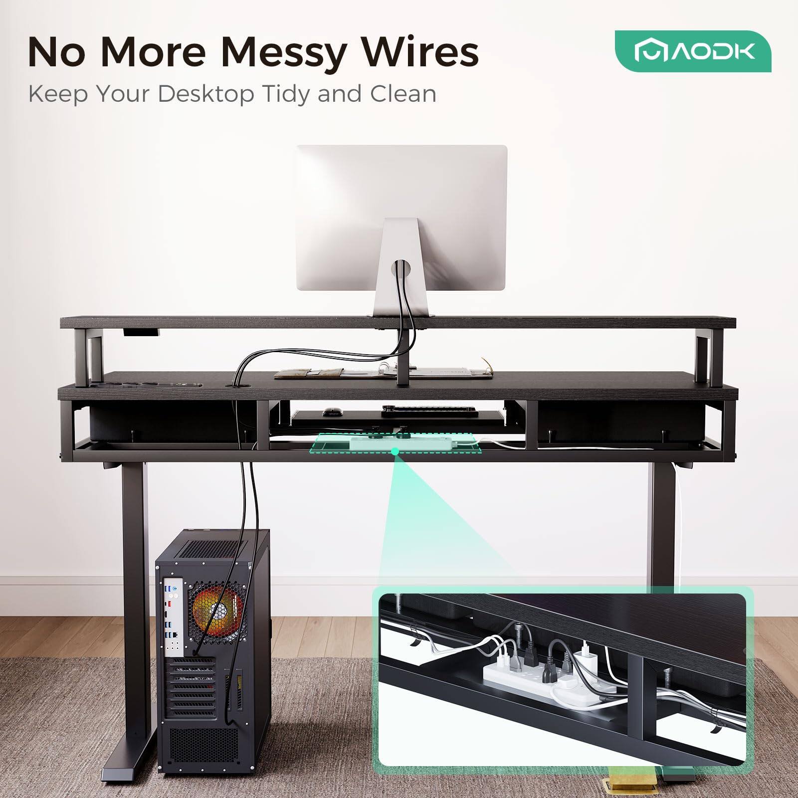 No More Messy Wires  
Keep Your Desktop Tidy and Clean  

AODK
