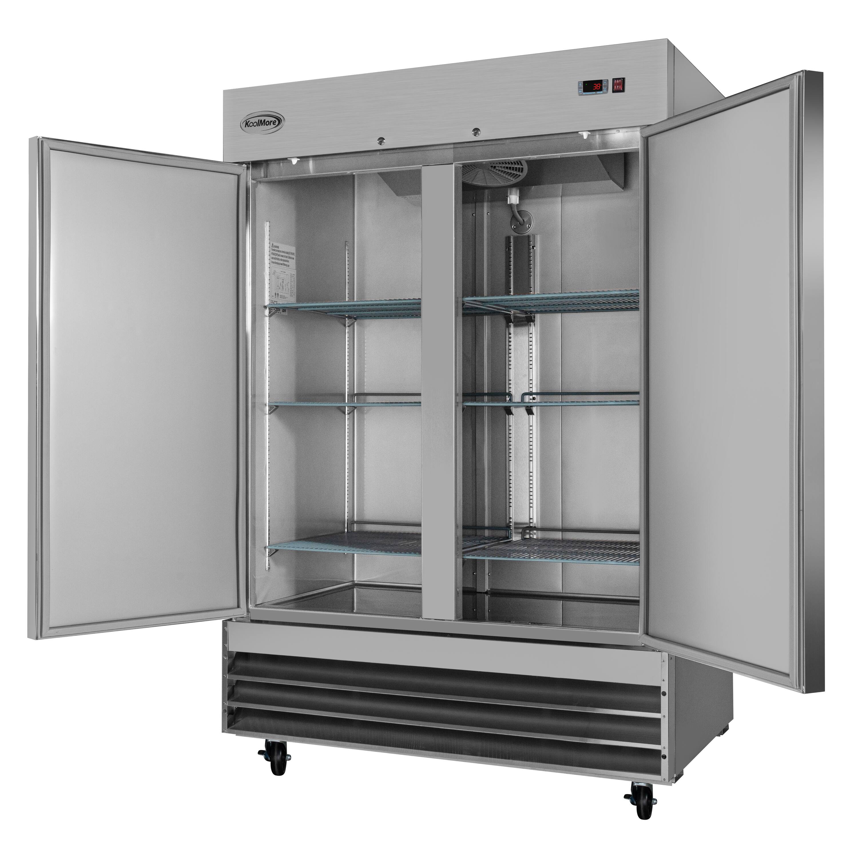 Back. Koolmore - 54 in. Commercial Stainless Steel Two-Door Reach-In Freezer 47 cu ft. RIF-2D-SS - Stainless steel.