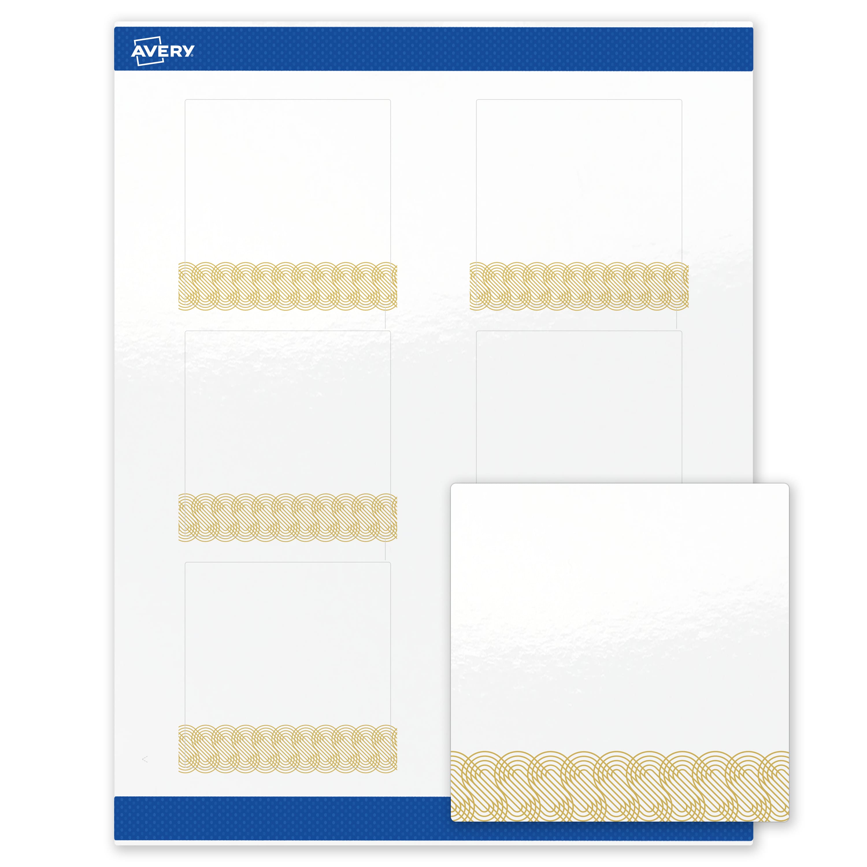 "Avery - Square Labels, Gold Lace Trim Pattern, 3"" x 3"", 60 Total, Glossy, Gold Lace Trim - White" price history on PriceWatchPro