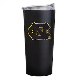 Logo Brands - North Carolina Tar Heels Black Foil 20oz. Powder Coat Tumbler - Multicolor
