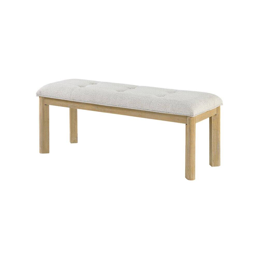 Angle. Global Furniture USA - D1248 Dining Table Bench - Natural.