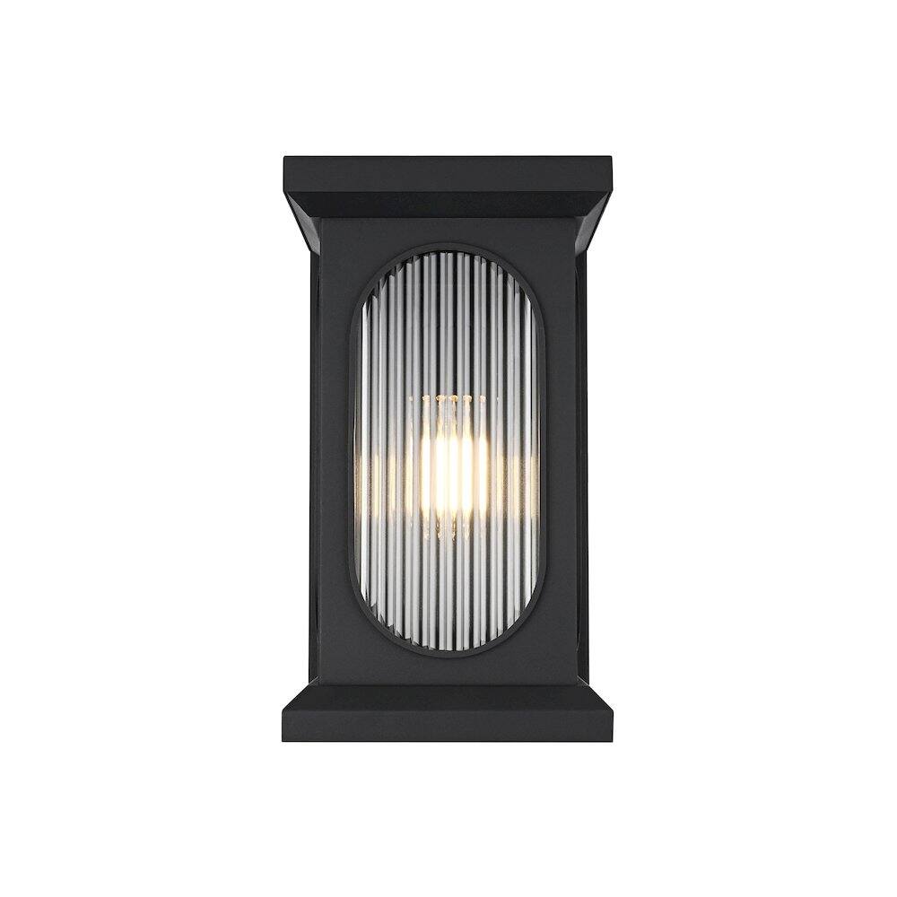Back. Elegant Lighting - Sevyn 9 Inch Outdoor Wall Sconce In Black - Black.