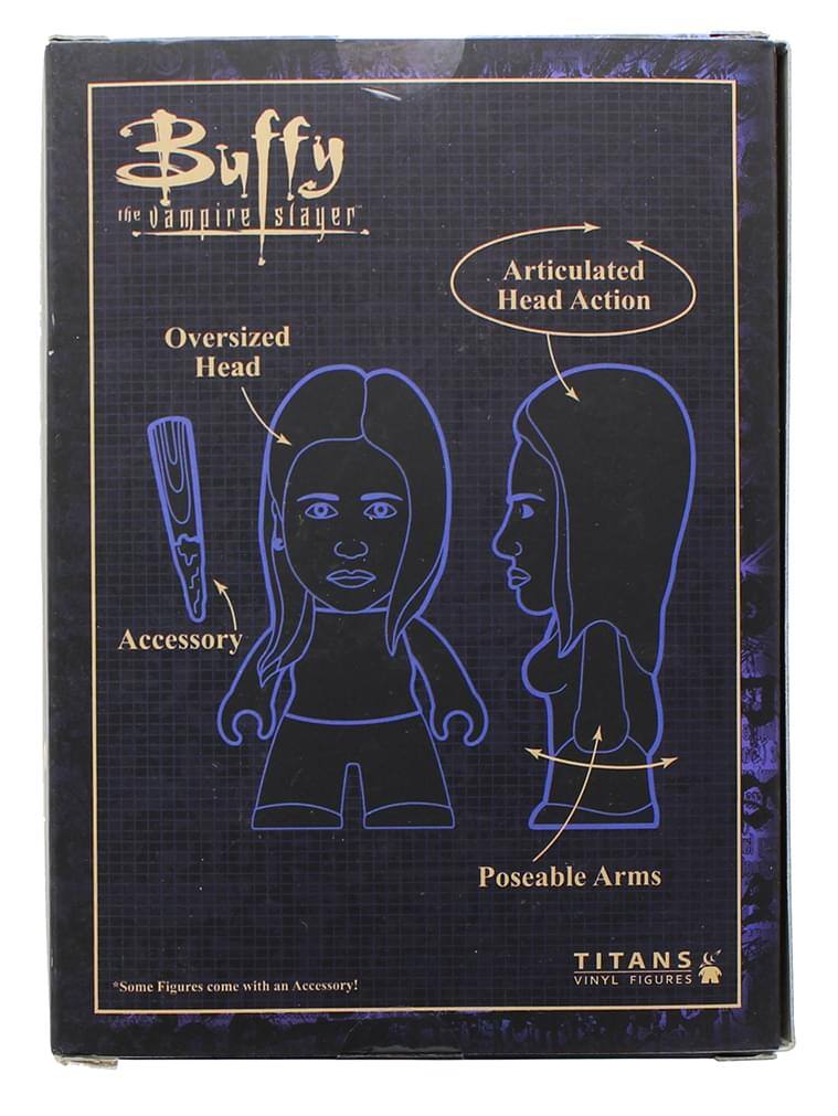 Buffy the Vampire Slayer  
Oversized Head  
Articulated Head Action  
Accessory  
Poseable Arms  
*Some Figures come with an Accessory!  
TITANS VINYL FIGURES