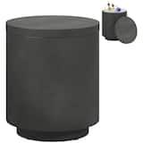 Homcom - Gal Outdoor Side Table, 3-In-1 Concrete Cooler Bar Table with Storage, Removable Ice Bucket and Lid - Gray