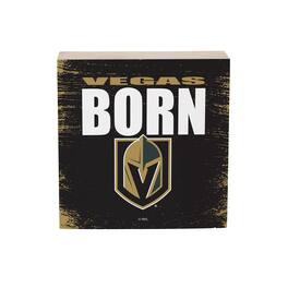 Evergreen Enterprises - Vegas Golden Knights 6" Square Fan Chant Wood Block Shelf Sign - Multicolor