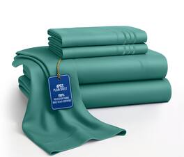 Lux Decor Collection - 4-Piece King Bed Sheet Set, Ultra Soft Microfiber, Deep Pocket, Wrinkle-Resistant, Hypoallergenic, All-Season Comfort - Teal
