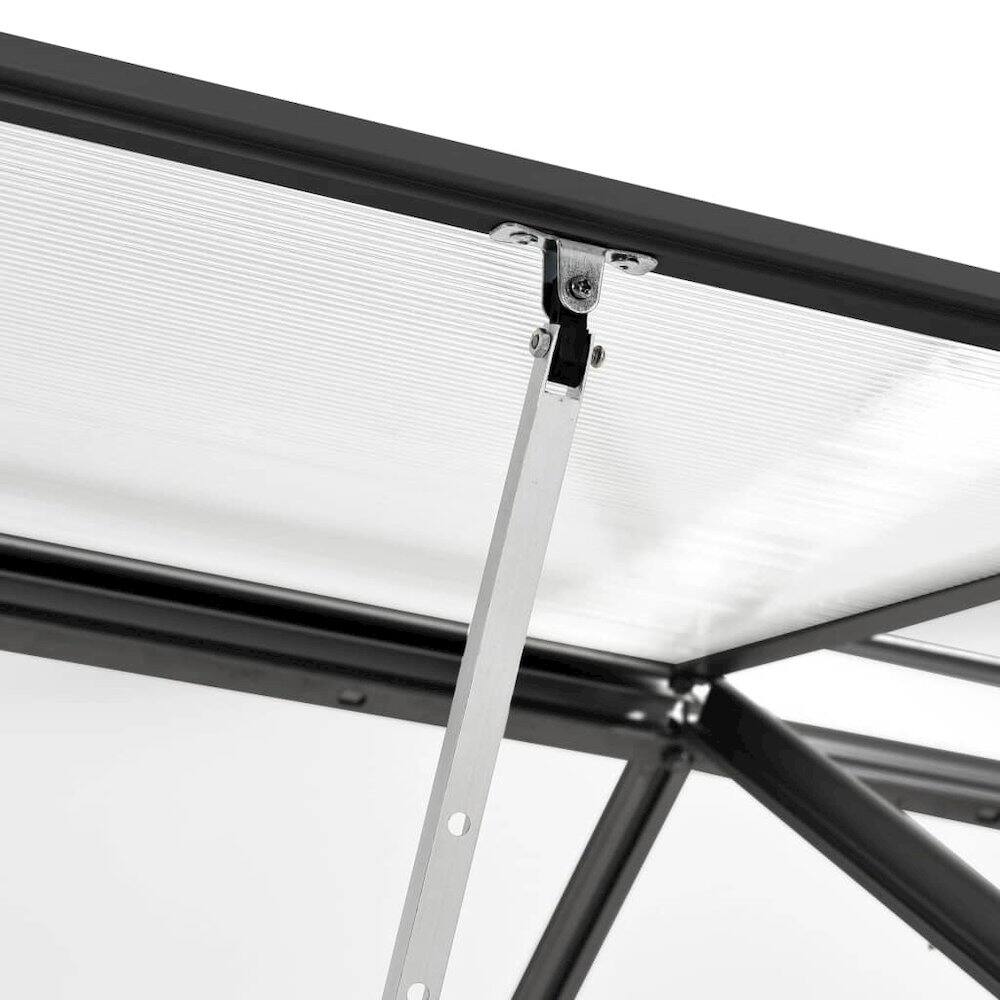 Alt View 2. vidaXL - vidaXL Greenhouse Anthracite and transparent Aluminum and polycarbonate - Anthracite.