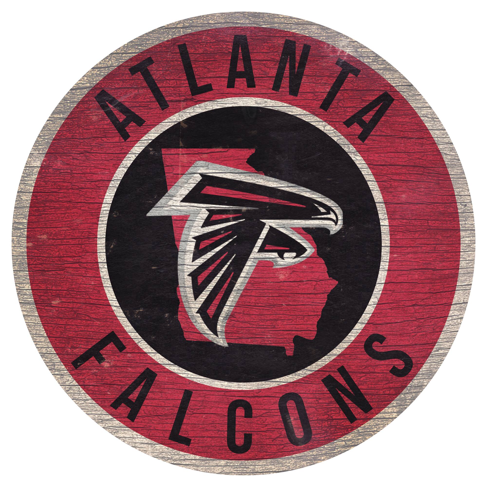 Atlanta Falcons 12'' x 12'' State Circle Sign